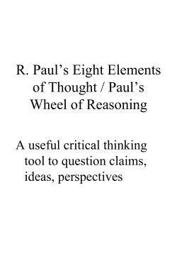 Richard Paul`s Wheel of Reasoning