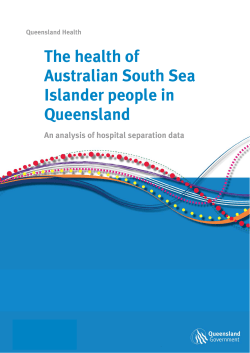 The health of Australian South Sea Islander people in Queensland