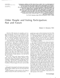 Older People and Voting Participation: Past and