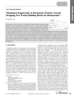 Mechanical Engineering` of Elastomeric Proteins: Toward Designing
