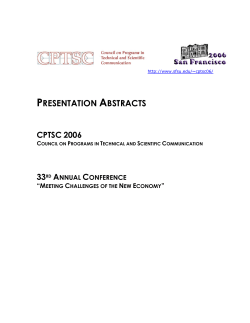 Abstracts - San Francisco State University