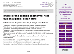 Impact of the oceanic geothermal heat flux on a glacial ocean