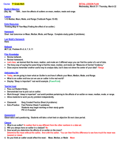 Course: 7th Grade Math DETAIL LESSON PLAN Wednesday, March