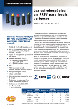 Luz estrobosc&oacute;pica em PRFV para locais perigosos