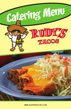 Catering Menu - Rudy`s Tacos