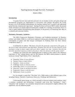 Teaching Games through the A.G.E. Framework