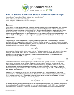 How Do Seismic Event Sizes Scale in the