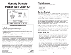 Humpty Dumpty Pocket Wall Chart Kit