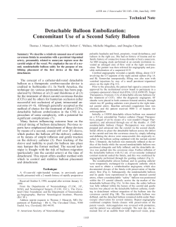 Detachable Balloon Embolization: Concomitant