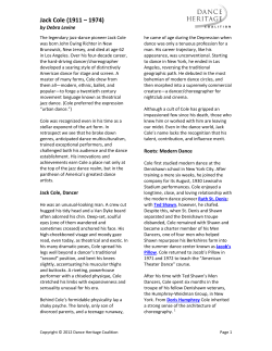 Jack Cole (1911 &ndash; 1974) - Dance Heritage Coalition