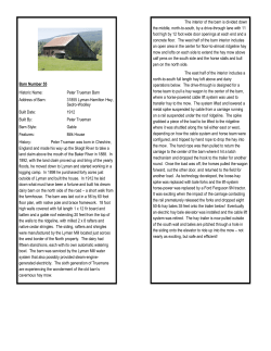 Barn Number 55 Historic Name: Peter Trueman Barn Address of