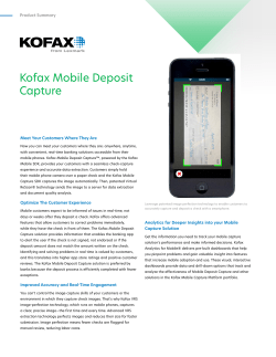 Kofax Mobile Deposit Capture