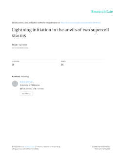 Lightning initiation in the anvils of two supercell storms