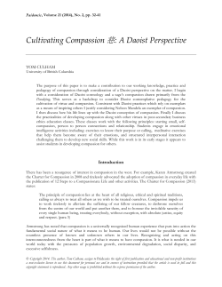Cultivating Compassion 慈: A Daoist Perspective