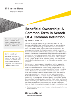 Beneficial Ownership: A Common Term In Search Of A