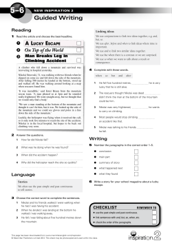 A story about a lucky escape