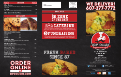 D.P. Dough Menu