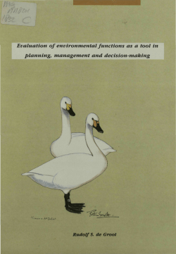 Evaluation of environmental functions as a tool in planning