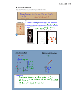 4.5 Direct Variation
