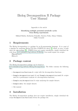 Biolog Decomposition R Package User Manual