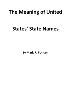 The Meaning of United States` State Names