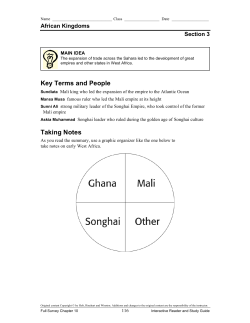 Key Terms and People Taking Notes - British-Honors