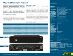 MMA10G-HUB: In Room AV Switch