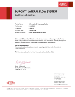 Salmonella AD Secondary Media Part Number