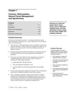 Chapter 7 Forestry: Reforestation, Natural Forest Management, and
