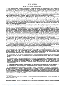 To All Who Should be Concerned