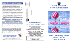 Winter/Spring Adult Community School Brochure