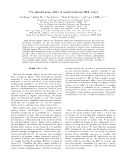The glass-forming ability of model metal