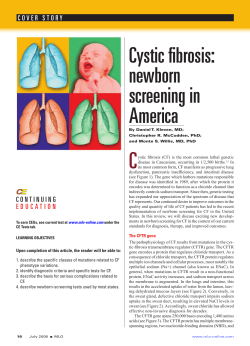 Cystic fibrosis: newborn screening in America