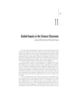 Guided Inquiry in the Science Classroom