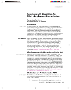 Americans with Disabilities Act: Title I