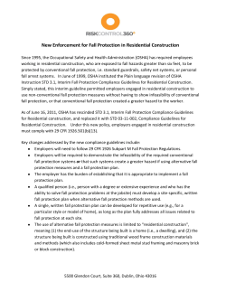 New Enforcement for Fall Protection in