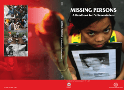 Missing persons: A handbook for Parliamentarians