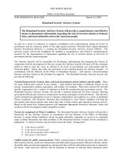 Homeland Security Advisory System