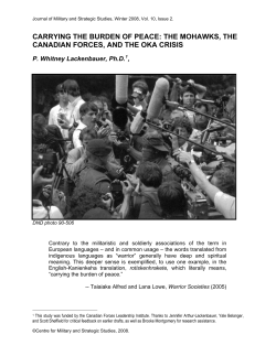 OKA &ndash; 30 pages - Journal of Military and Strategic Studies