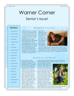 Seniors Issue! 2012 - Warner School District