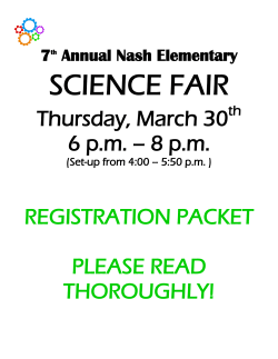 science fair - Nash Elementary