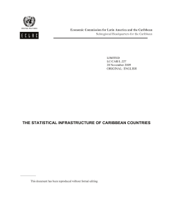 the statistical infrastructure of caribbean countries