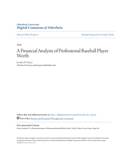 A Financial Analysis of Professional Baseball Player Worth