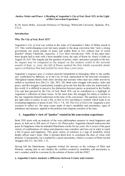 Justice, Order and Peace: A Reading of