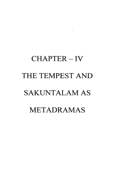 chapter iv the tempest and sakuntalam as metadramas