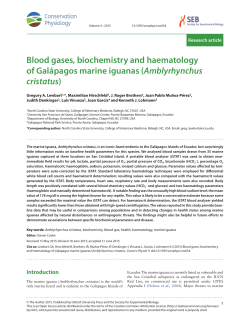 Full Text  - Conservation Physiology