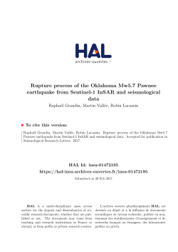 Rupture process of the Oklahoma Mw5.7 Pawnee - HAL-Insu