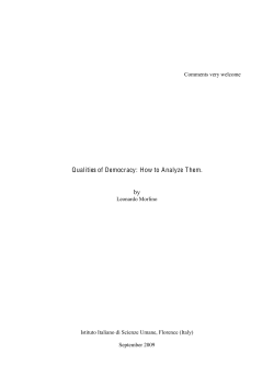 Qualities of Democracy: How to Analyze Them. by