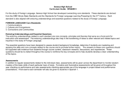 Curriculum Map - Seneca High School