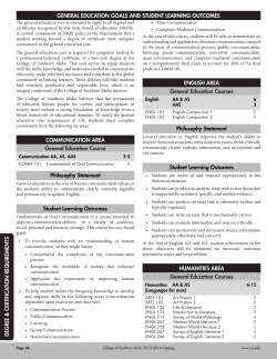 College of Southern Idaho Catalog Addendum 2013